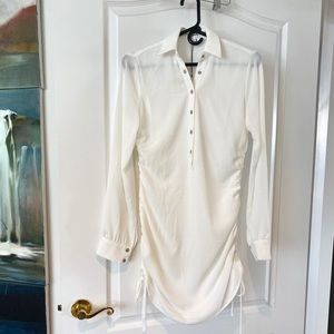 Superdown white shirt dress
